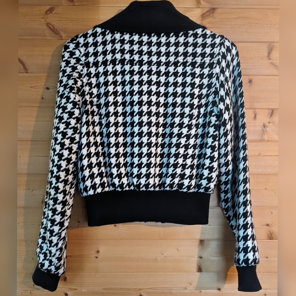 Cello Houndstooth Bomber Jacket S - Picture 3 of 11